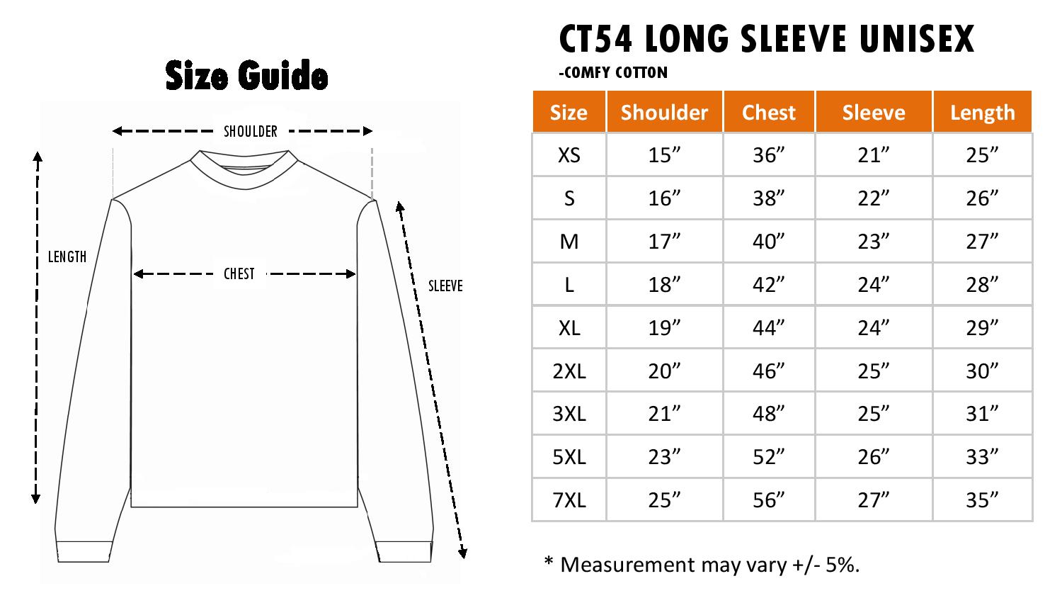 HC09 size chart